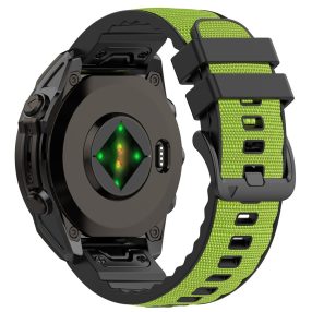   RMPACK Nylon Szilikon Óraszíj Garmin Fenix 8 47mm / 7 / 6 / 5 / Forerunner 965 22mm – Lime