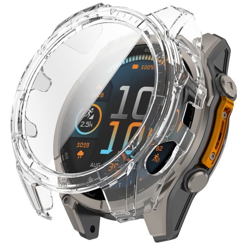RMPACK PC Keretes Tok Edzett Üveg Fóliával Garmin Fenix 8 47mm – Átlátszó