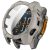 RMPACK PC Keretes Tok Edzett Üveg Fóliával Garmin Fenix 8 47mm – Titán Acél+Kék