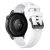 RMPACK 22mm Szilikon Óraszíj Fekete Csattal, Függőlegesen Csíkozott - Huawei Watch GT 6 / 5 / 4 46mm / Samsung Galaxy Watch3 45mm - Fehér