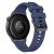 RMPACK 22mm Szilikon Óraszíj Fekete Csattal, Függőlegesen Csíkozott - Huawei Watch GT 6 / 5 / 4 46mm / Samsung Galaxy Watch3 45mm - Éjfélkék (Midnight Blue)