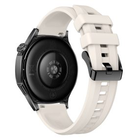   RMPACK 22mm Szilikon Óraszíj Fekete Csattal, Függőlegesen Csíkozott - Huawei Watch GT 6 / 5 / 4 46mm / Samsung Galaxy Watch3 45mm - Csillagfény (Starlight)