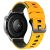 RMPACK 22mm Kétszínű Páncél Mintás Szilikon Óraszíj - Huawei Watch GT 6 / 5 / 5 Pro / 4 46mm - Sárga / Szürke