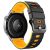 RMPACK 22mm Kétszínű Páncél Mintás Szilikon Óraszíj - Huawei Watch GT 6 / 5 / 5 Pro / 4 46mm - Fekete / Sárga