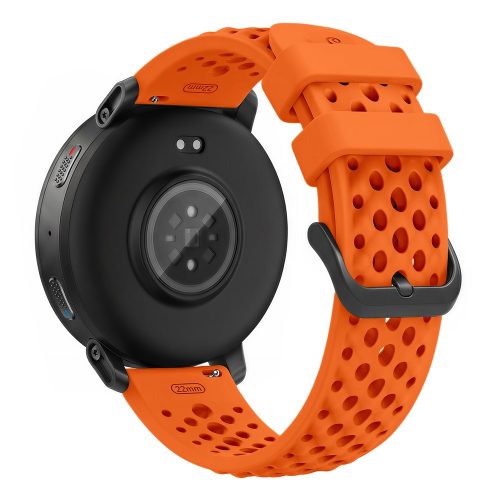 RMPACK 22mm HollowStyle Lyukacsos Szilikon Óraszíj - Huami Amazfit Active Max / Huawei Watch GT 6 / GT 5 46mm - Narancssárga
