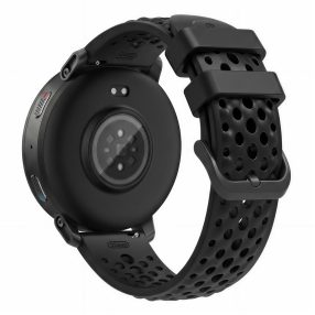   RMPACK 22mm HollowStyle Lyukacsos Szilikon Óraszíj - Huami Amazfit Active Max / Huawei Watch GT 6 / GT 5 46mm - Fekete