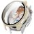 RMPACK Kemény PC Óratok Edzett Üveg Kijelzővédővel - Huawei Watch GT 6 46mm - Elefántcsont Fehér