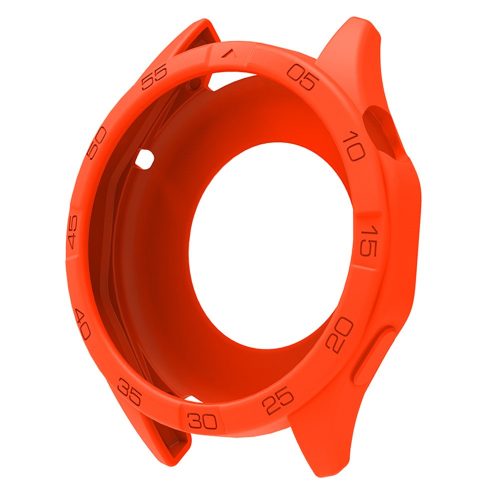 RMPACK Karcálló Szilikon Védőtok Számlap Kerettel - Huawei Watch GT 6 / GT 5 / GT 4 46mm - Narancssárga