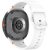 RMPACK Díszvarrásos szilikon óraszíj Samsung Galaxy Watch 8 / 8 Classic (40/44/46mm) - S méret, Fehér