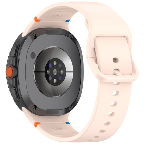 RMPACK Díszvarrásos szilikon óraszíj Samsung Galaxy Watch 8 / 8 Classic (40/44/46mm) - S méret, Rózsaszín