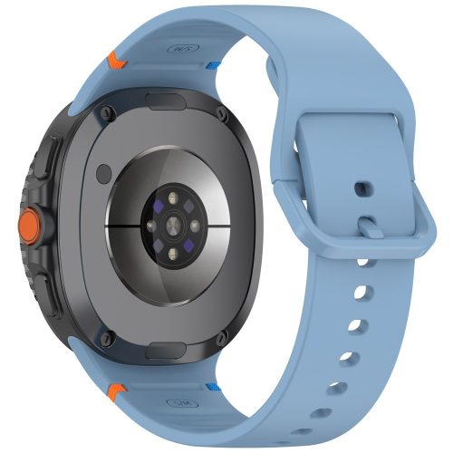 RMPACK Díszvarrásos szilikon óraszíj Samsung Galaxy Watch 8 / 8 Classic (40/44/46mm) - S méret, Kék