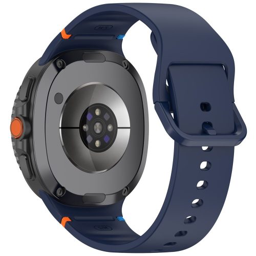 RMPACK Díszvarrásos szilikon óraszíj Samsung Galaxy Watch 8 / 8 Classic (40/44/46mm) - S méret, Éjkék