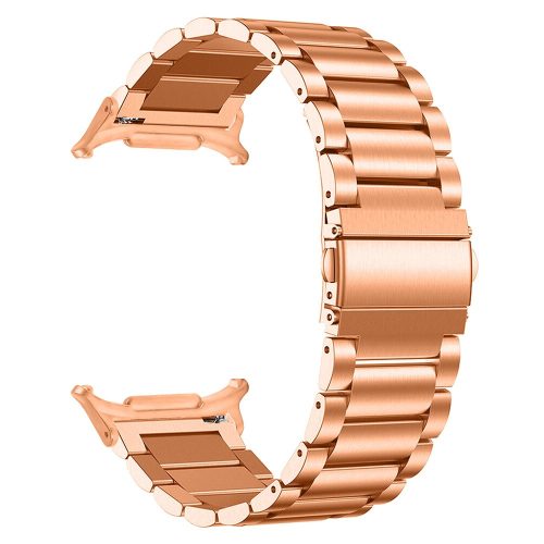 RMPACK Galvanizált fém óraszíj (3-szemes) Samsung Galaxy Watch 8 / 8 Classic (40/44/46mm) - Rózsaarany
