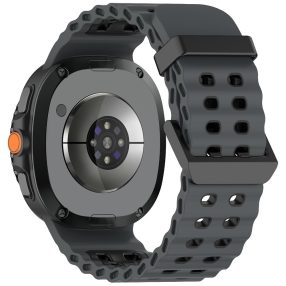  RMPACK Kétszínű szilikon óraszíj Samsung Galaxy Watch 8 / 8 Classic (40/44/46mm) - Szénfekete / Fekete