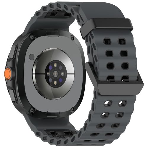 RMPACK Kétszínű szilikon óraszíj Samsung Galaxy Watch 8 / 8 Classic (40/44/46mm) - Szénfekete / Fekete