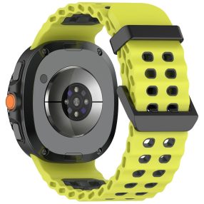   RMPACK Kétszínű szilikon óraszíj Samsung Galaxy Watch 8 / 8 Classic (40/44/46mm) - Lime / Szürke