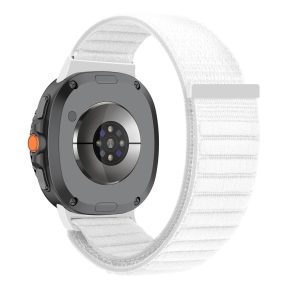   RMPACK Hullámmintás fonott nylon óraszíj színazonos csatlakozóval Samsung Galaxy Watch 8 / 8 Classic (40/44/46mm) - Fehér