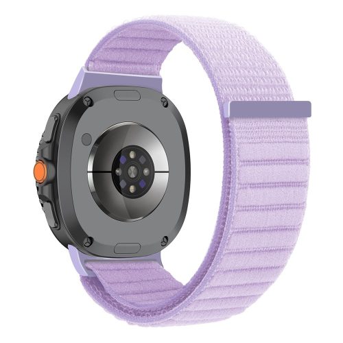 RMPACK Hullámmintás fonott nylon óraszíj színazonos csatlakozóval Samsung Galaxy Watch 8 / 8 Classic (40/44/46mm) - Lila