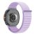 RMPACK Hullámmintás fonott nylon óraszíj színazonos csatlakozóval Samsung Galaxy Watch 8 / 8 Classic (40/44/46mm) - Lila