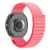 RMPACK Hullámmintás fonott nylon óraszíj színazonos csatlakozóval Samsung Galaxy Watch 8 / 8 Classic (40/44/46mm) - Piros