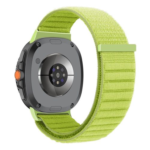 RMPACK Hullámmintás fonott nylon óraszíj színazonos csatlakozóval Samsung Galaxy Watch 8 / 8 Classic (40/44/46mm) - Zöld