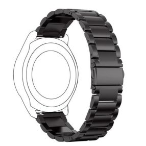   Samsung Gear S3 Frontier Fémszíj Pótszíj - Óraszíj Fekete