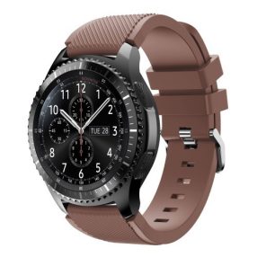   Samsung Gear S3 Frontier / Gear S3 Pótszíj - Óraszíj Trendy Sport Szilikon Kávébarna