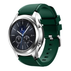   Samsung Gear S3 Frontier / Gear S3 Pótszíj - Óraszíj Trendy Sport Szilikon Olajzöld