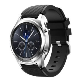   Samsung Gear S3 Frontier / Gear S3 Pótszíj - Óraszíj Trendy Sport Szilikon Fekete
