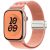 For Apple Watch 46mm / 49mm / 45mm / 44mm Magnetic Buckle Loop Nylon Watch Band(Mountain Glow Pink)