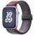For Apple Watch 46mm / 49mm / 45mm / 44mm Magnetic Buckle Loop Nylon Watch Band(Blue Red)