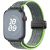 For Apple Watch 46mm / 49mm / 45mm / 44mm Magnetic Buckle Loop Nylon Watch Band(Bright Green Blue)