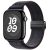 For Apple Watch 46mm / 49mm / 45mm / 44mm Magnetic Buckle Loop Nylon Watch Band(New Black Blue)